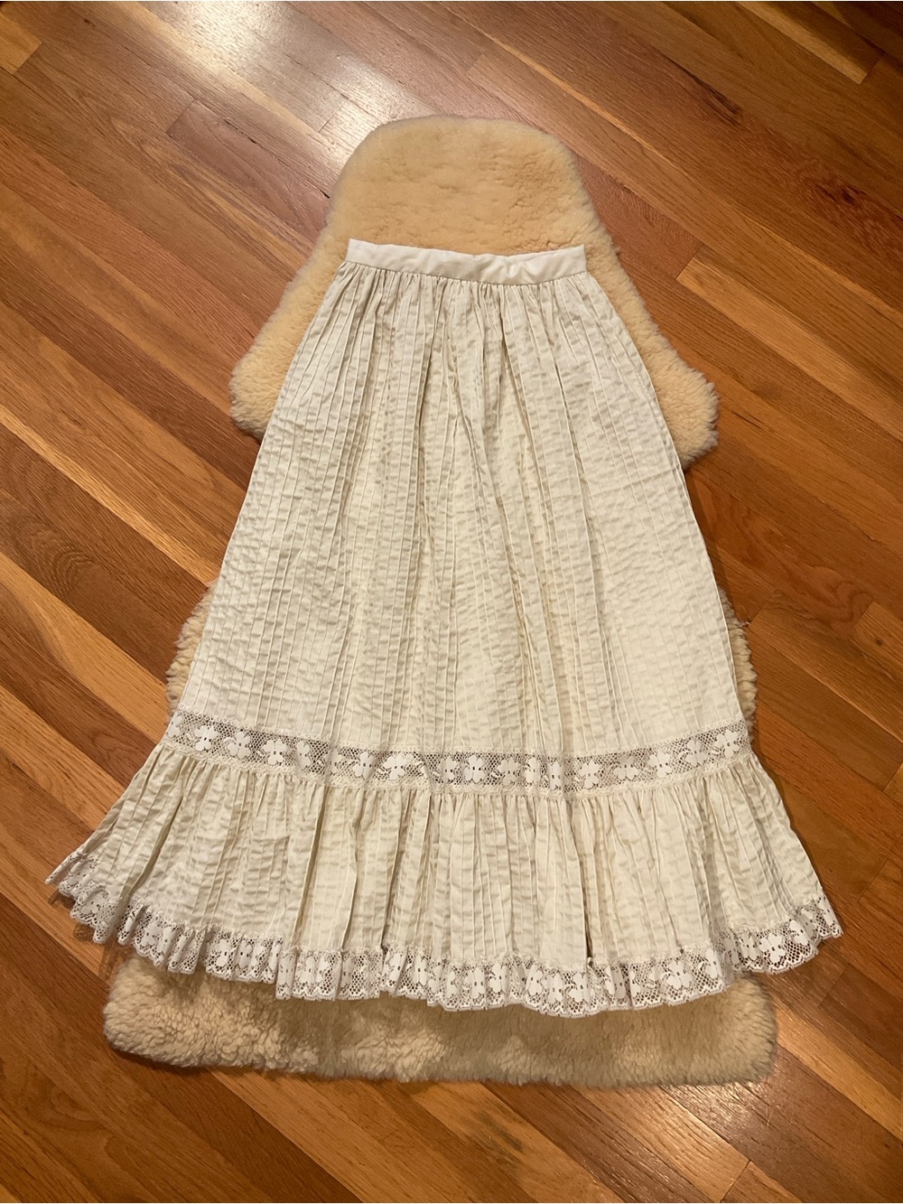 Handmade pin-tuck western prairie skirt